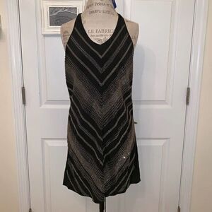 MADISON MARCUS BEADED Tank Racerback Tunic Dress MEDIUM